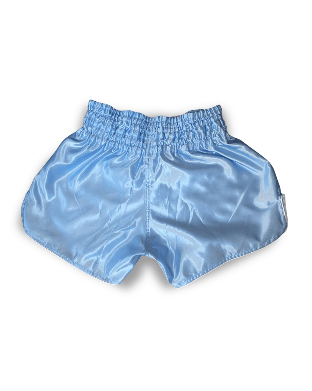 Baby Blue 9th Limb “Don’t Blink” Muay Thai Shorts – Satin Fightwear - 9thLimbHQ