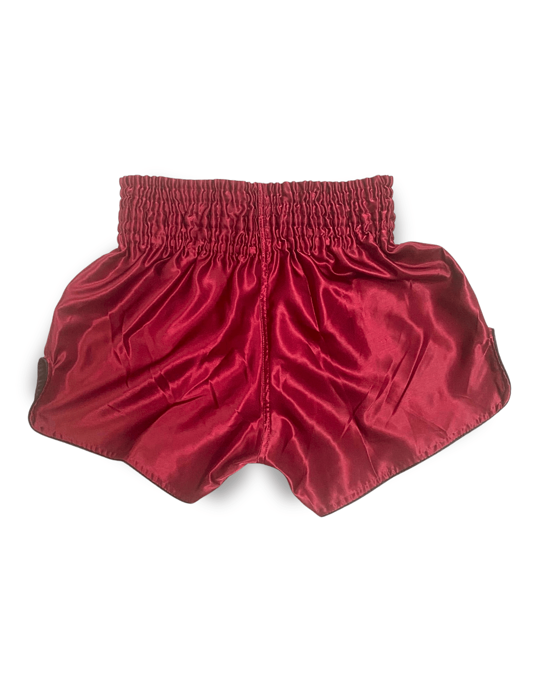 Dark Red 9th Limb “Don’t Blink” Muay Thai Shorts – Satin Fightwear - 9thLimbHQ